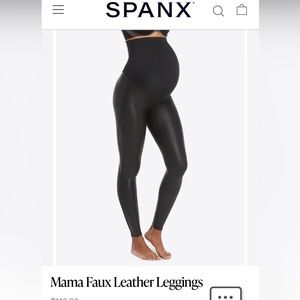 Spanx Mama Faux Leather Leggings